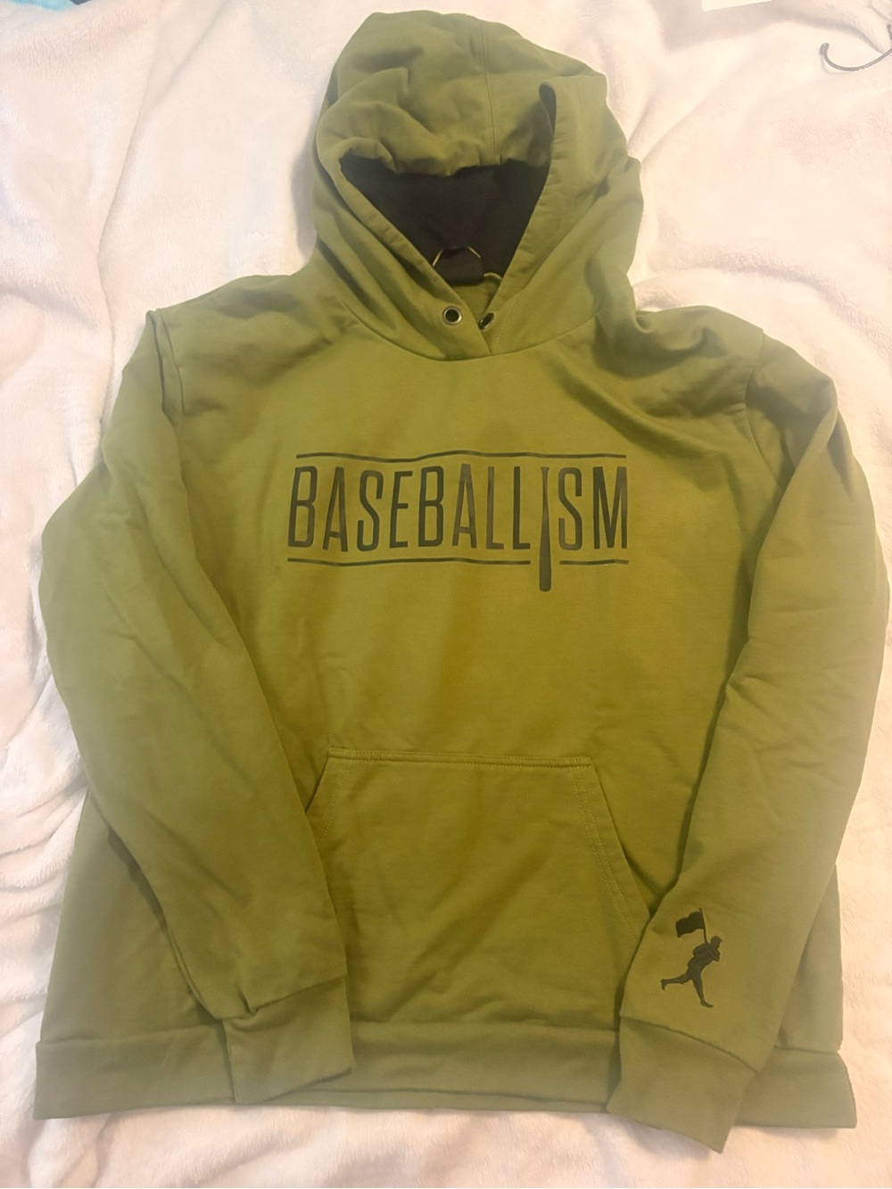 Baseballism Olive Green Pullover Hoodie